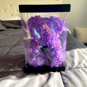 Rose Teddy Bear Purple